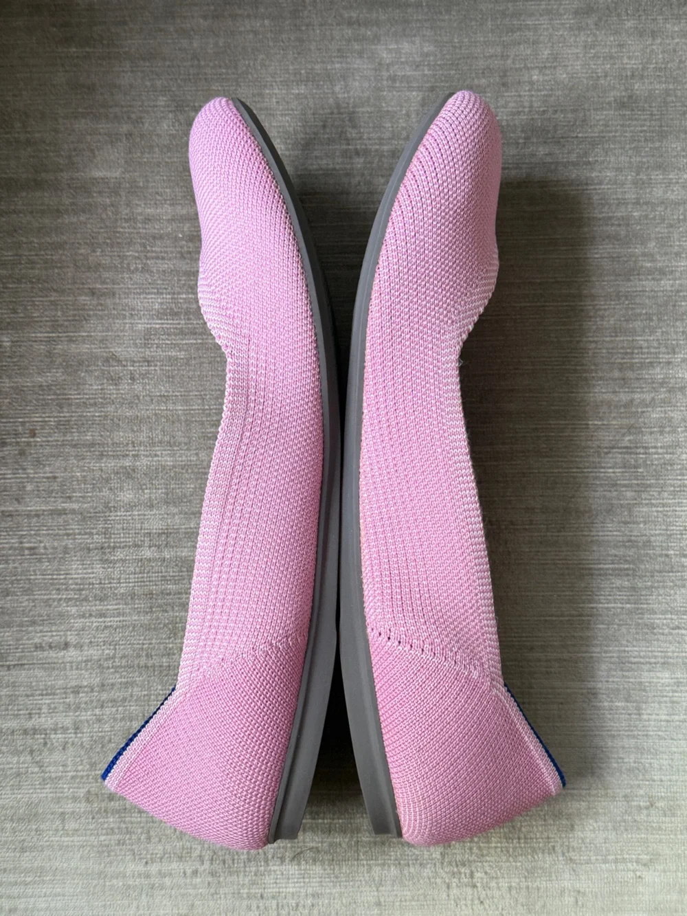 Rothys Begonia Pink Knit Round Toe Ballet Flats US Womens Size 8